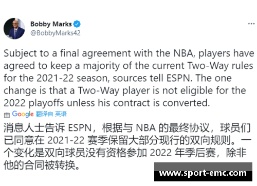 球员双向合同：一种探索NBA合同革新的前沿模式
