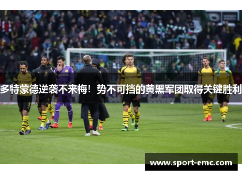 多特蒙德逆袭不来梅！势不可挡的黄黑军团取得关键胜利